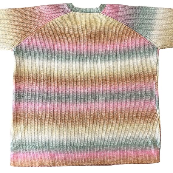 Market & Spruce Striped Button Detail Sweater Pink Blue Multicolor Size 3X NWT - Picture 5 of 10